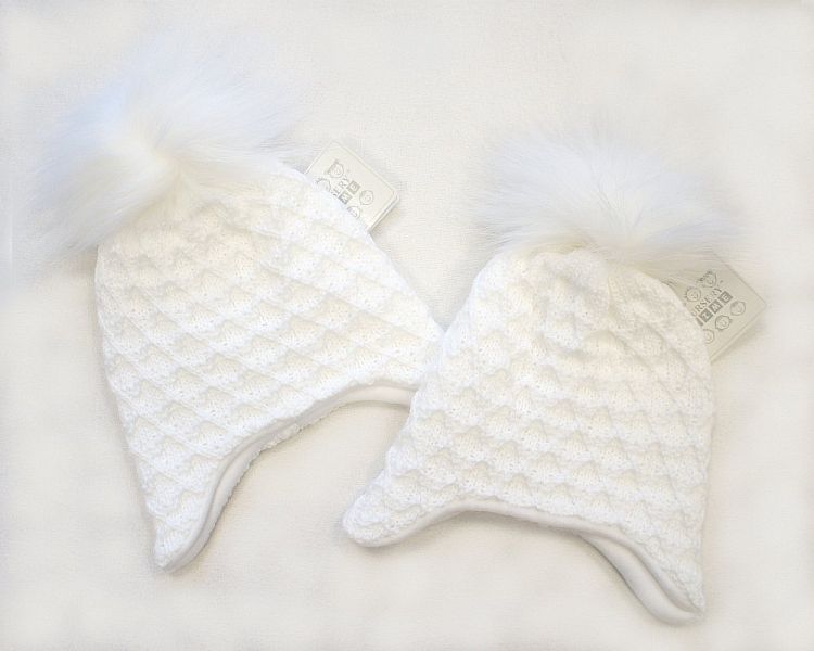 Baby Girls Pom-Pom Hat with Cotton Lining (0-18 Months) Bw-0503-0331w