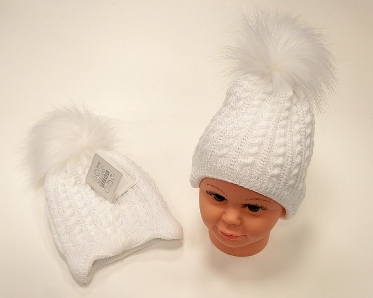 Baby Girls Pom-Pom Hat with Cotton Lining (0-18 Months) Bw-0503-0455w