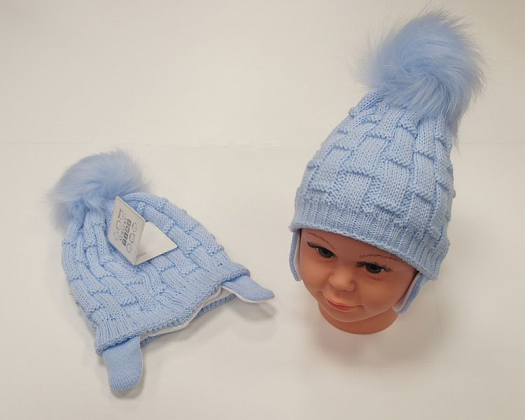 Baby Boys Pom-Pom Hat with Cotton Lining (0-18 Months) Bw-0503-0457s
