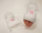 Baby Girls Pom-Pom Hat with Cotton Lining (0-18 Months) Bw-0503-0458w