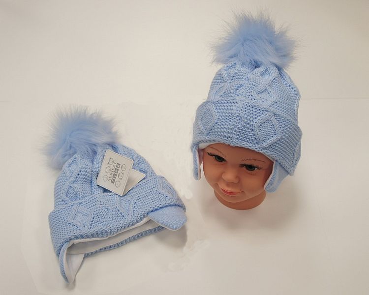 Baby Boys Pom-Pom Hat with Cotton Lining  (0-18 Months) Bw-0503-0459s