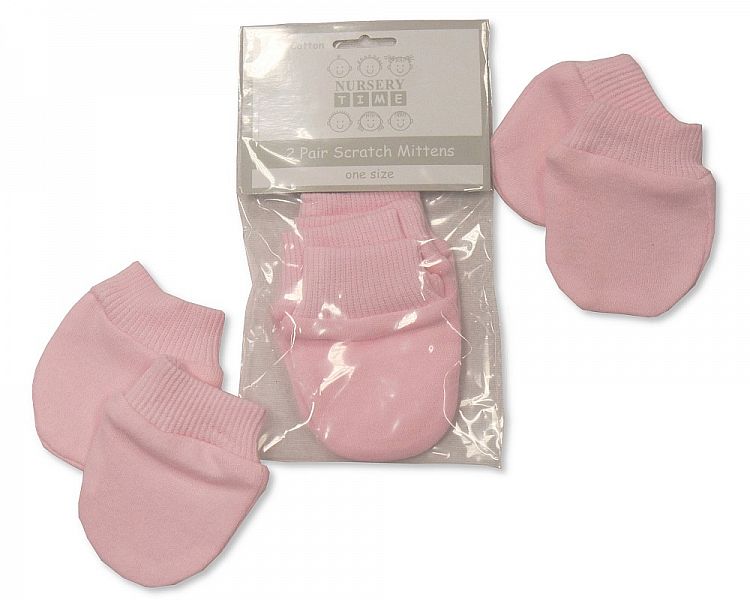 Baby Mittens - Pink - Packs of 2-Bw 0503-0506