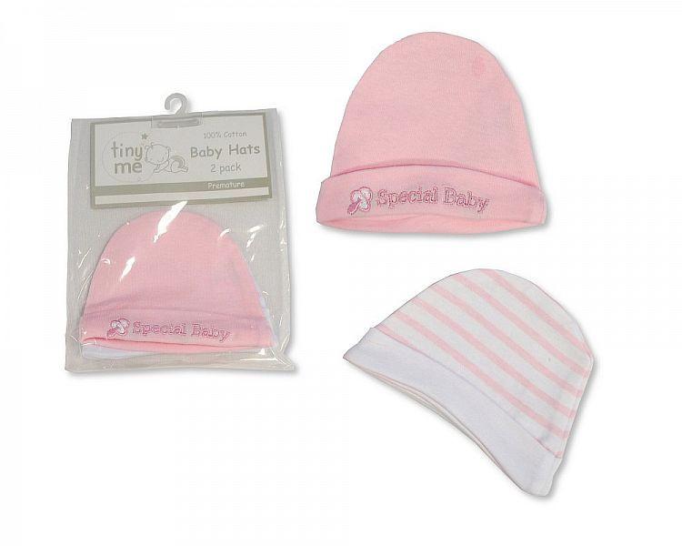 Premature Baby Girls Hats 2-Packs - Special Baby - Kidswholesale.co.uk