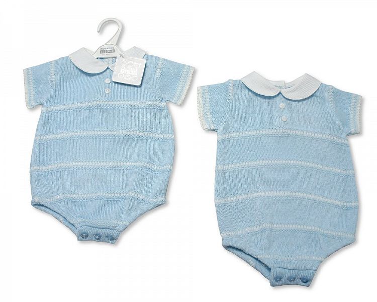 Baby Boys Knitted Romper (NB-9 Months) Bw-10-035