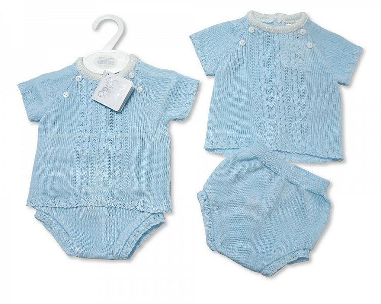 Baby Boys Knitted 2 pcs Set (NB-9 Months) Bw-10-042 - Kidswholesale.co.uk