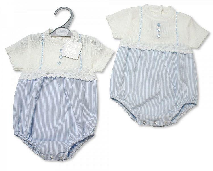 Baby Boys Knitted Romper (NB-9 Months) Bw-10-078 - Kidswholesale.co.uk