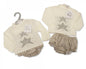 Knitted/Woven Baby 2 pcs Set - Stars (NB-9m) BW-10-1085 - Kidswholesale.co.uk