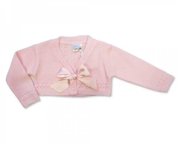 Knitted Baby Girls Bolero - 6-24 Months - 110p - Kidswholesale.co.uk