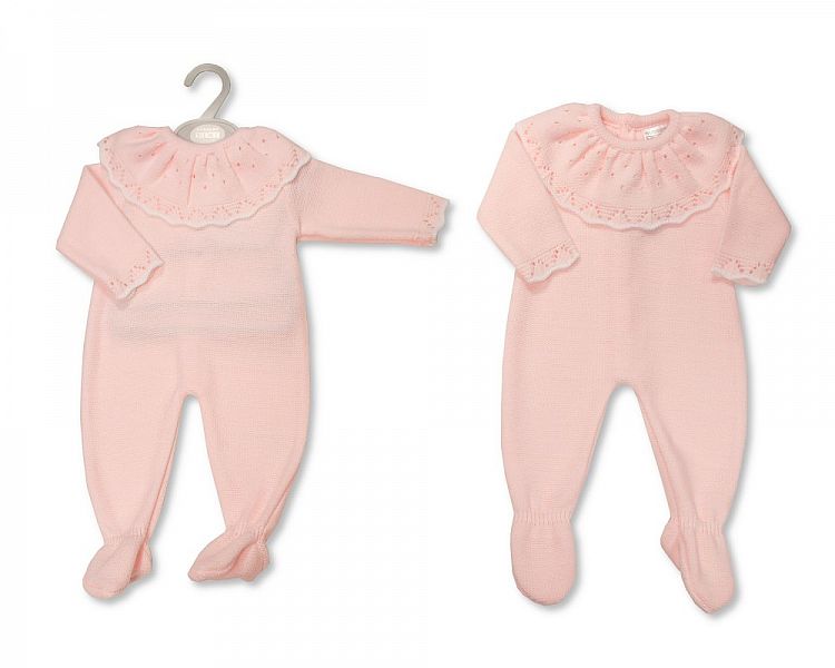 Baby Girls Knitted Long Romper-Bw-10-1134