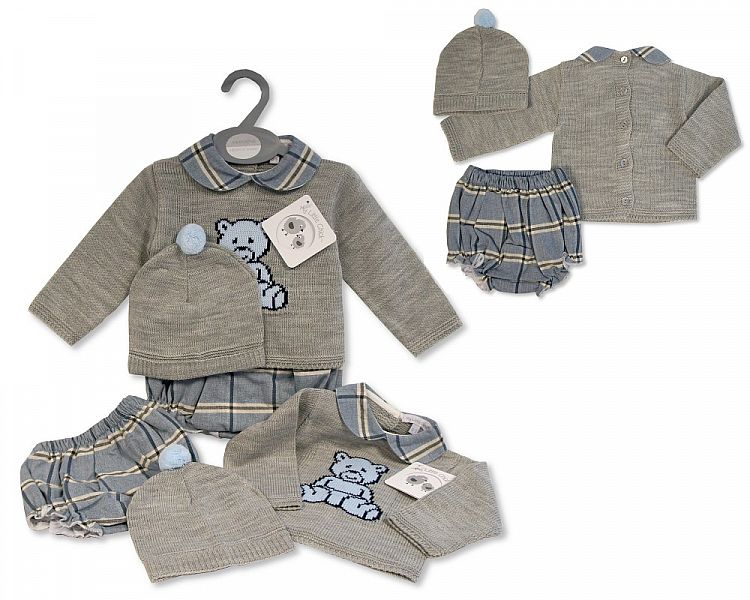 Baby Knitted 2 pcs Set with Hat (NB-9 Months) (PK6) Bw-10-1149