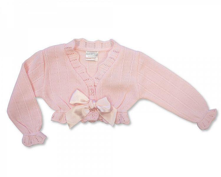 Knitted Baby Girls Bolero - NB-6 Months - 209p - Kidswholesale.co.uk