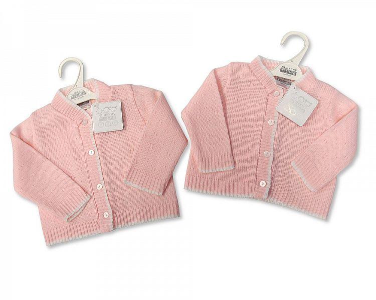 Knitted Baby Girls Cardigan - NB-6M - Bw-10-527 - Kidswholesale.co.uk