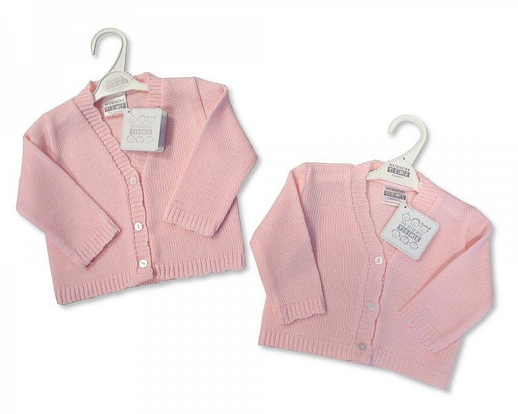 Knitted Baby Girls Cardigan - NB/6M - (BW-10-538) - Kidswholesale.co.uk