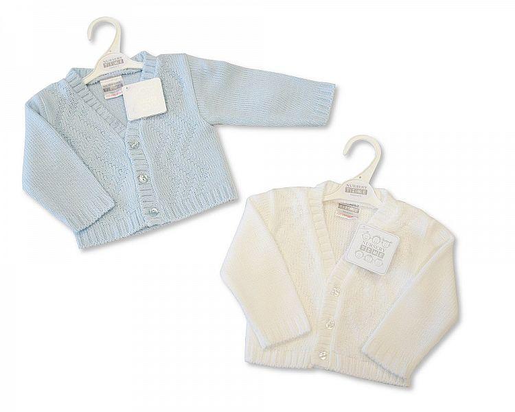 Knitted Baby Boys Cardigan - NB/6M - (Bw-10-555) - Kidswholesale.co.uk