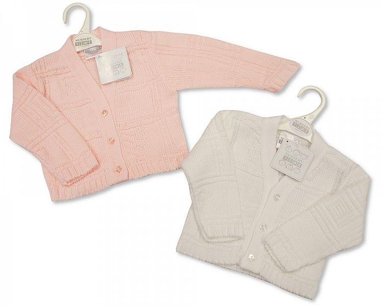 Knitted Baby Girls Cardigan - NB/6M - Bw-10-557 - Kidswholesale.co.uk