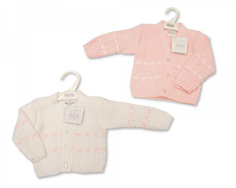 Knitted Baby Girls Cardigan - 6/24M - (Bw-10-558a) - Kidswholesale.co.uk
