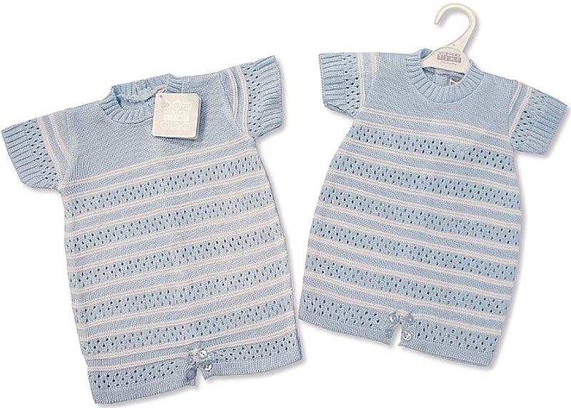 Knitted Baby Boys Romper NB-6 Months (BW-10-700) - Kidswholesale.co.uk