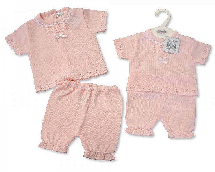 Knitted Baby Girls 2 pcs Set - 707 - Kidswholesale.co.uk