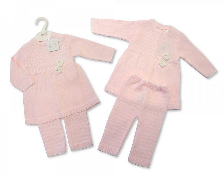 Knitted Baby Girls 2 pcs Legging Set - 777 - Kidswholesale.co.uk