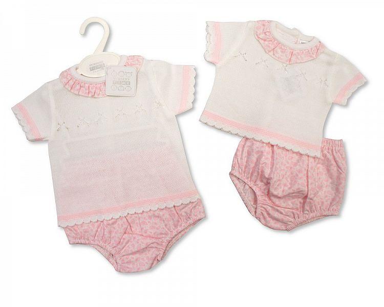 Knitted Baby Girls 2 pcs Set - 811 (0-9 Months) Bw-10-811 - Kidswholesale.co.uk