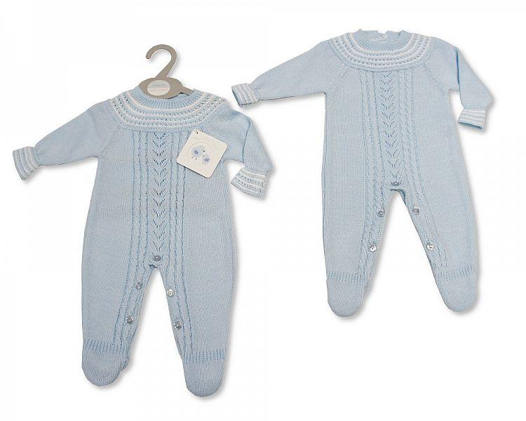 Knitted Baby Boys Long Romper - 924 (0-9 Months) Bw-10-924 - Kidswholesale.co.uk