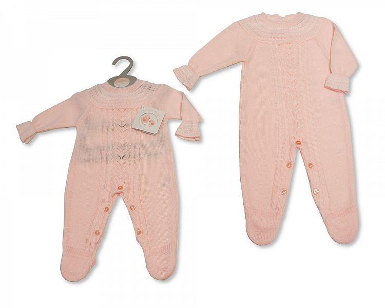 Knitted Baby Girls Long Romper - 926 (0-9 Months) Bw-10-926 - Kidswholesale.co.uk
