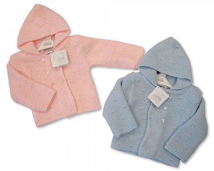 Knitted Baby Pram Coat )NB-6 Months)- 624 - Kidswholesale.co.uk