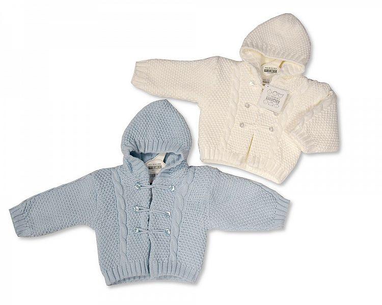 Knitted Baby Pram Coat W&S 0-6M (BW-1016-629) - Kidswholesale.co.uk