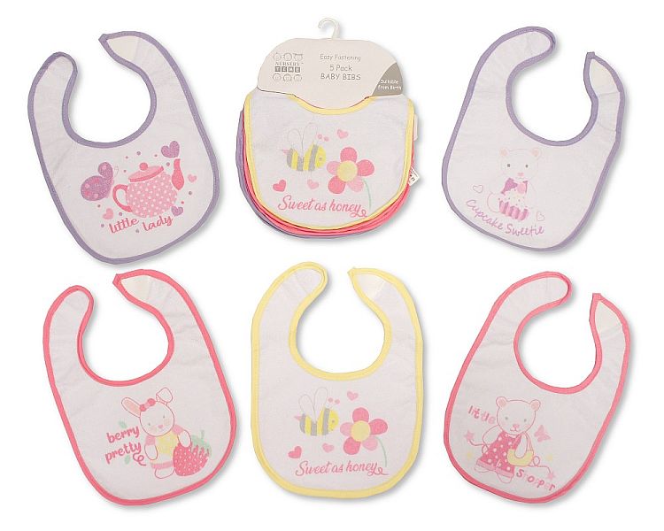 Baby Bibs 5-Pack - Girls (PK6) Bw 104-771