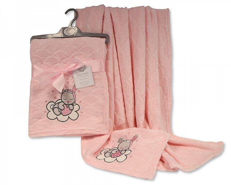 Baby Wrap With Embroidery Heart (BW-112-1008) - Kidswholesale.co.uk