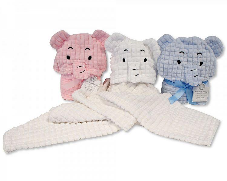 Sky Baby Hooded Wrap - Elephant  (BW 112-1017-S) - Kidswholesale.co.uk