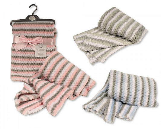 Baby Waffle Wrap with Stripe Print BW-112-1057