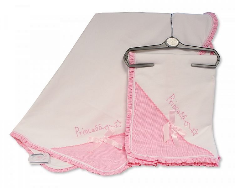 Baby Check Lace Wrap - Princess (75x75cm) BW-112-1068p