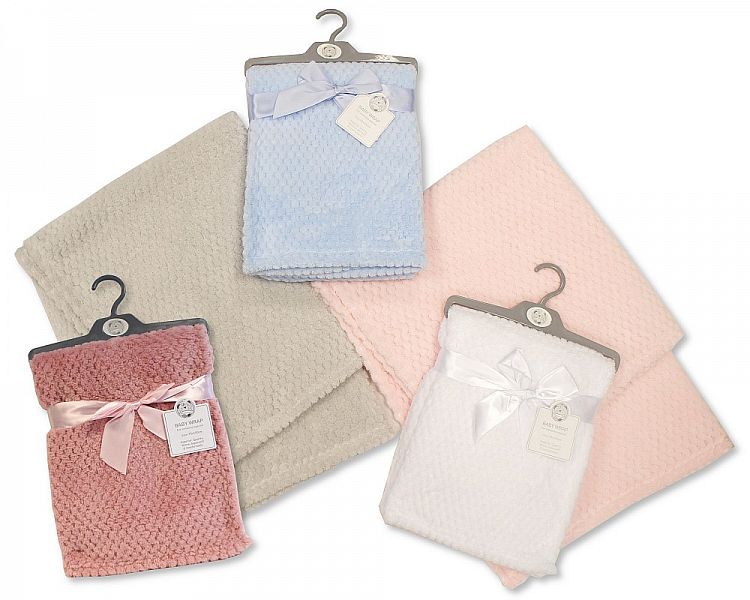 Dusty Pink Plain Baby Waffle Wrap -  BW-112-950DP