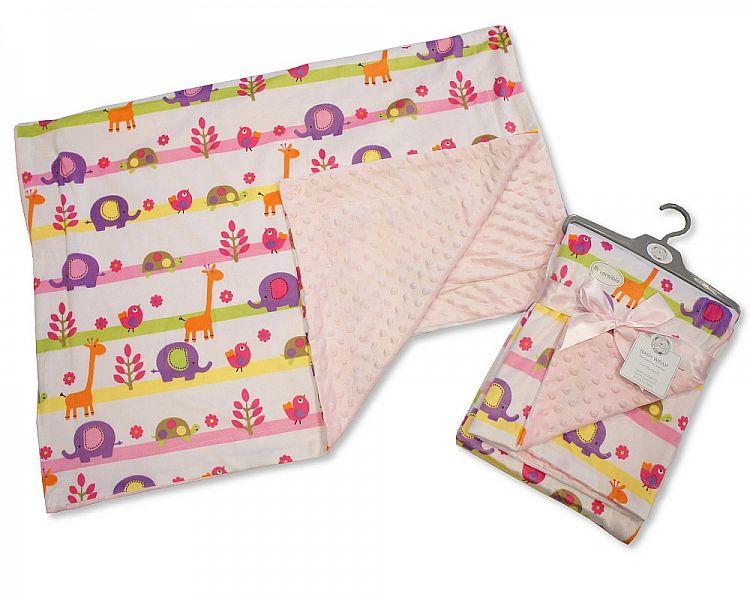 Baby Girls Reversible Wrap - Animals - Kidswholesale.co.uk