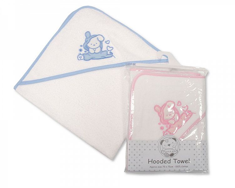 Baby Hooded Towel - Hearts-BW-120-005