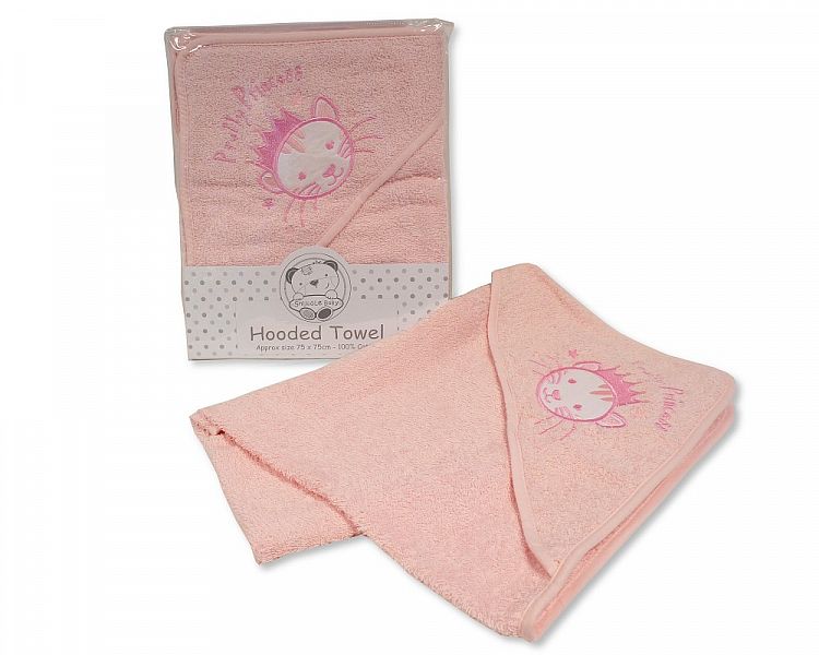 Baby Hooded Towel - Pretty Princess (PK1) (75x75cm) BW-120-013
