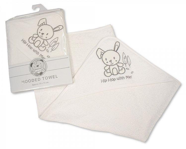 Baby Hooded Towel - Hip Hop with Me Bw-120-092 - Kidswholesale.co.uk