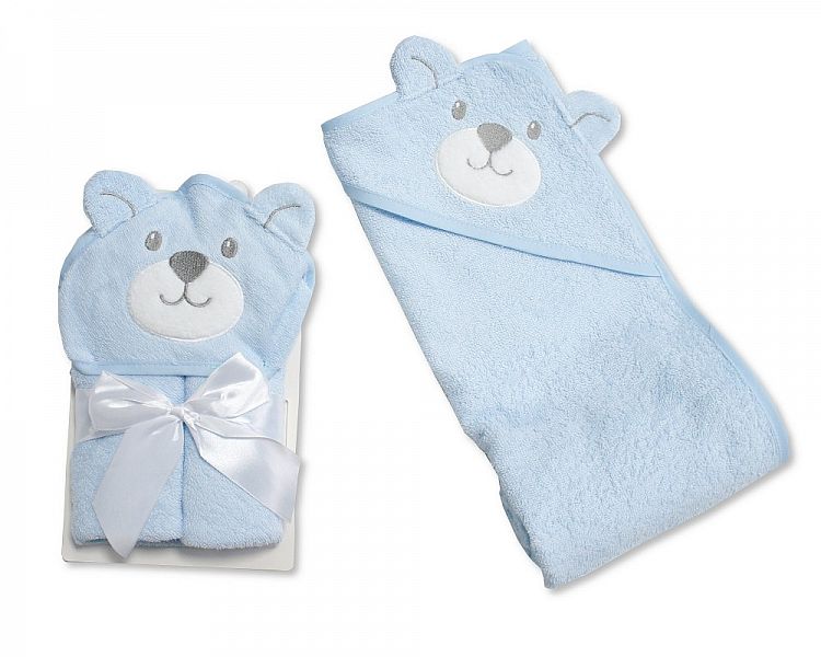 Baby Hooded Towel - Teddy - Boys-Bw-120-118s