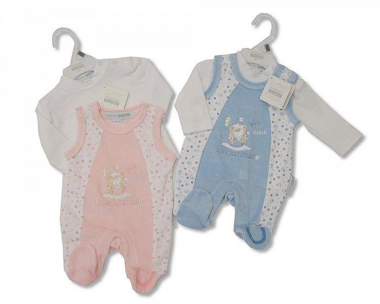 Baby Velour 2 pcs Set (NB-6months) (Bw 1312-0137) - Kidswholesale.co.uk