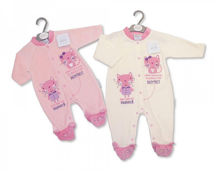 Baby Velour All in One (Bw 1315-0304) - Kidswholesale.co.uk
