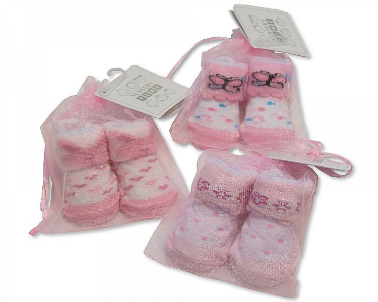 Baby Socks in Mesh Bag - Girls