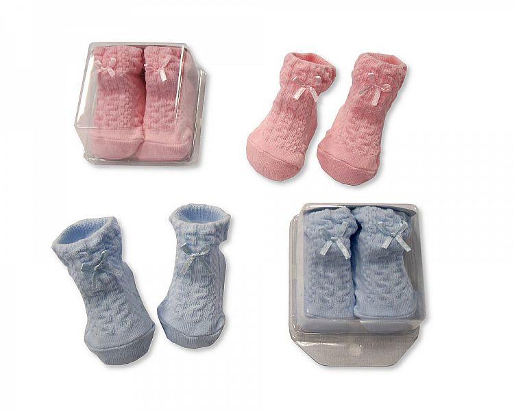 Baby Socks in Box - Pink and Sky - Kidswholesale.co.uk