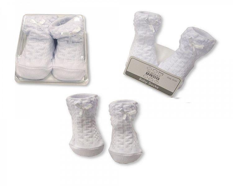 Baby Socks in Box - White - Kidswholesale.co.uk