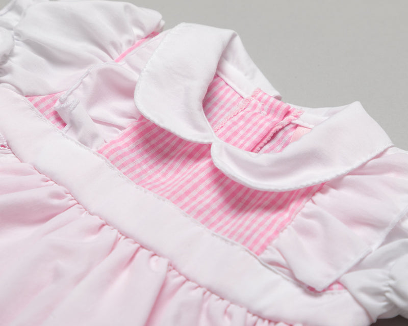 Baby Girls Set Gingham Apron Dress (0/9Months)-T20223A