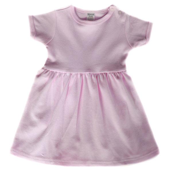 INFANTS PLAIN PINK ROMPER ONESIE DRESS: BD632-P - Kidswholesale.co.uk