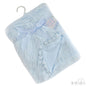 Blue Deluxe High Pile Wrap W/Pom Pom Trim: FBP172-B - Kidswholesale.co.uk