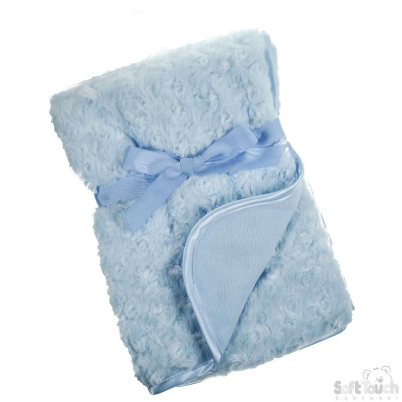Blue Rose PV Baby Fleece Wrap: FBP66-B - Kidswholesale.co.uk