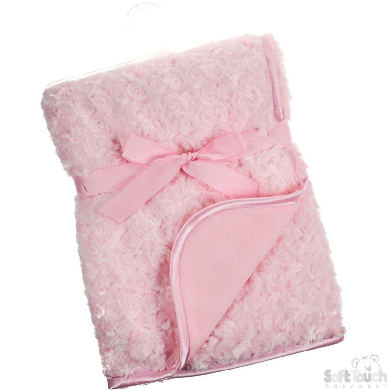 Pink Rose PV Baby Fleece Wrap: FBP66-P - Kidswholesale.co.uk