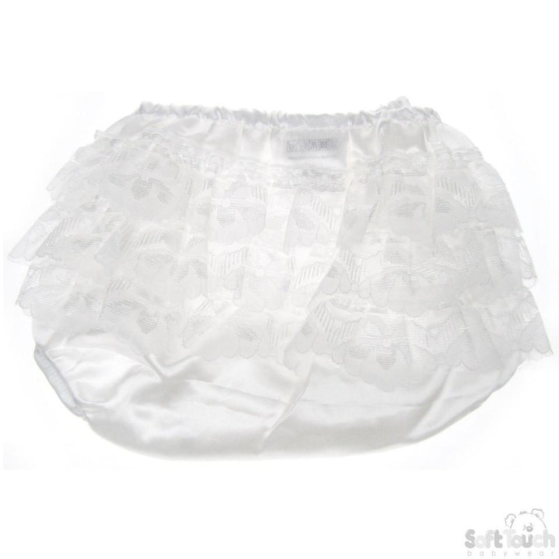 Cream Satin Frilly Pants (FP04-SC) - Kidswholesale.co.uk